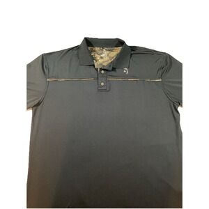 Browning Polo Shirt‎ Sz XL Black/Camo Hunting Casual Short Sleeve Outdoor I59